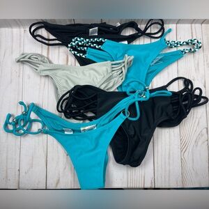 Forever young bikini cheeky scrunch butt bottoms size small